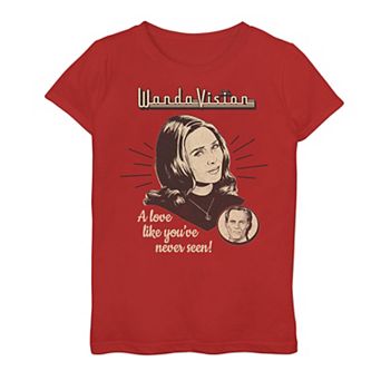 Girls 7-16 Marvel WandaVision Wanda A Love Like You've Never Seen Graphic Tee
