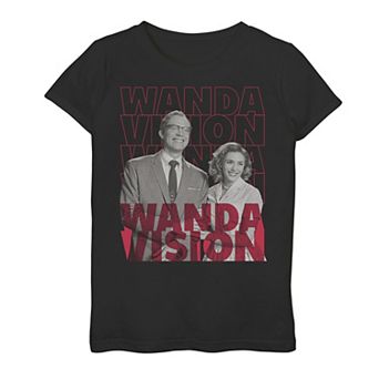 Girls 7-16 Marvel WandaVision Text Stack Portrait Graphic Tee