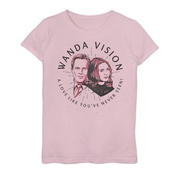 Girls 7-16 Marvel WandaVision A Love Like You've Never Seen Logo Graphic Tee
