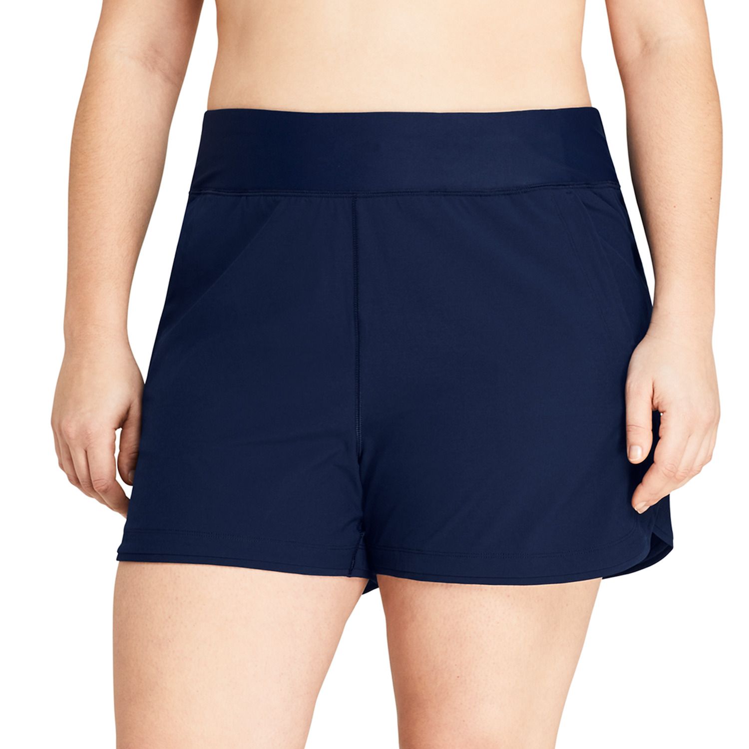 Image for Lands' End Plus Size Quick Dry Thigh-Minimizer Swim Shorts at Kohl's.