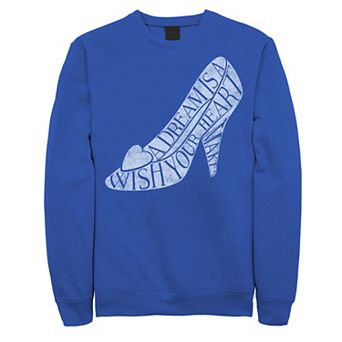 Men's Disney Cinderella Glass Slipper Quote Fill Sweatshirt
