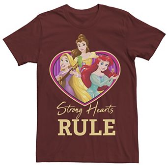 Men's Disney Princess Trio Strong Hearts Rule Tee