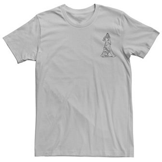 Disney's Sleeping Beauty Aurora Men's Simple Black Outline Tee