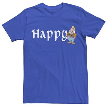 Disney's Snow White Men's Happy Leaning On Name Banner Tee
