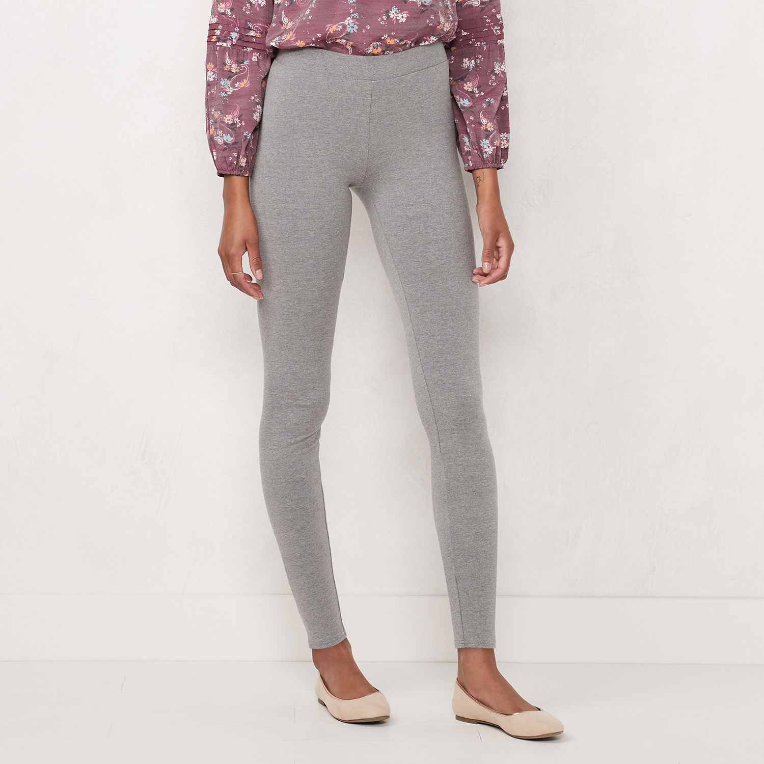 Petite LC Lauren Conrad Midrise Leggings   4991208 Gray Heather