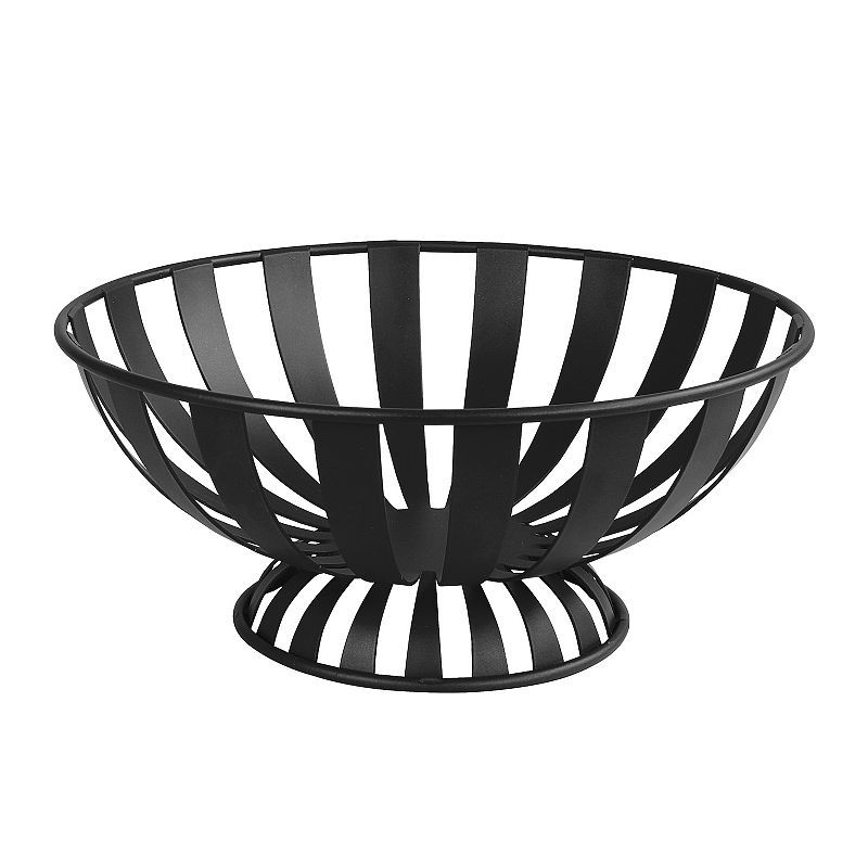 Spectrum Stripe Black Fruit Bowl