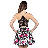 Juniors' B. Smart V-Neck Floral Dress with Lace Back and Pockets