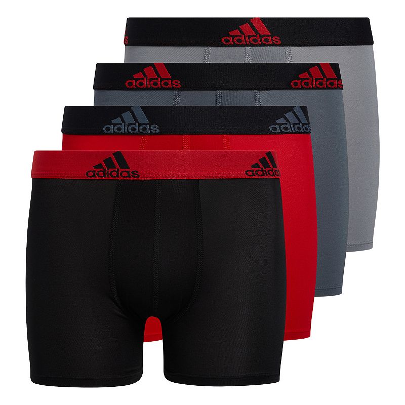 Boys 4-20 adidas Performance 4-Pack Boxer Briefs, Boys, Size: Medium, Red