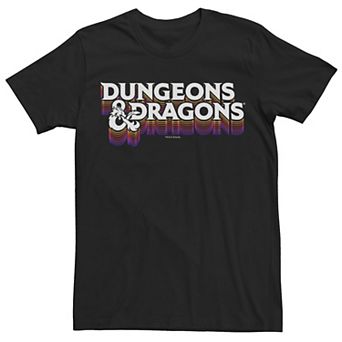 Men's Dungeons And Dragons Retro Logo Stack Tee