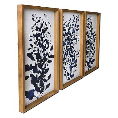 Gallery 57 Blue Branches Canvas Wall Art 3-piece Set