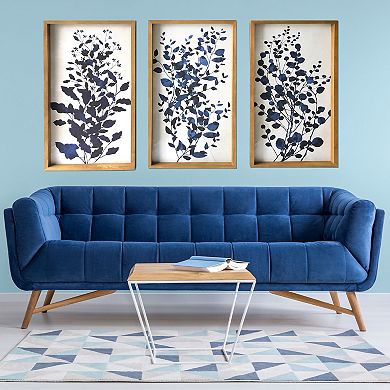 Gallery 57 Blue Branches Canvas Wall Art 3-piece Set