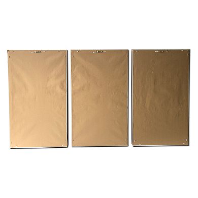 Gallery 57 Gold Finish Birds Canvas Wall Art 3-piece Set