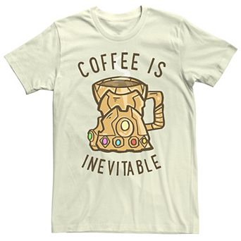 Men's Marvel Thanos Hand Coffee Is Inevitable Tee