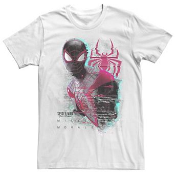 Men's Marvel Spider-Man: Miles Morales Glitched Out Portrait Tee