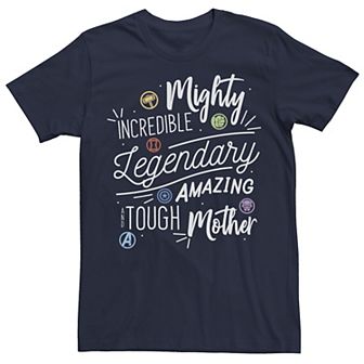 Men's Marvel Mother's Day Mighty Incredible Legendary Amazing Tee