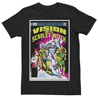Men's Marvel Vision And The Scarlet Witch Can't Escape The Past Tee