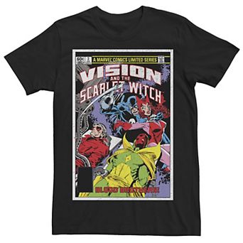 Men's Marvel Vision And The Scarlet Witch Blood Brothers Comic Tee