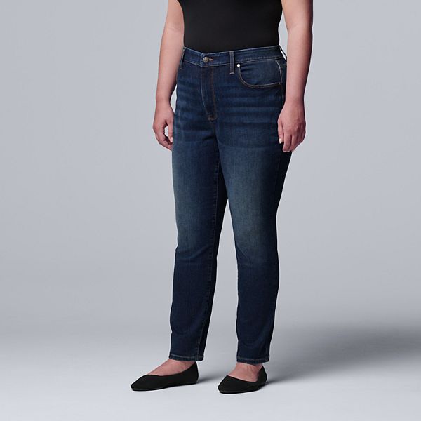 Plus Size Simply Vera Vera Wang Stretch High-Waisted Skinny Jeans