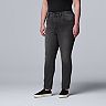 Plus Size Simply Vera Vera Wang Stretch High-Waisted Skinny Jeans