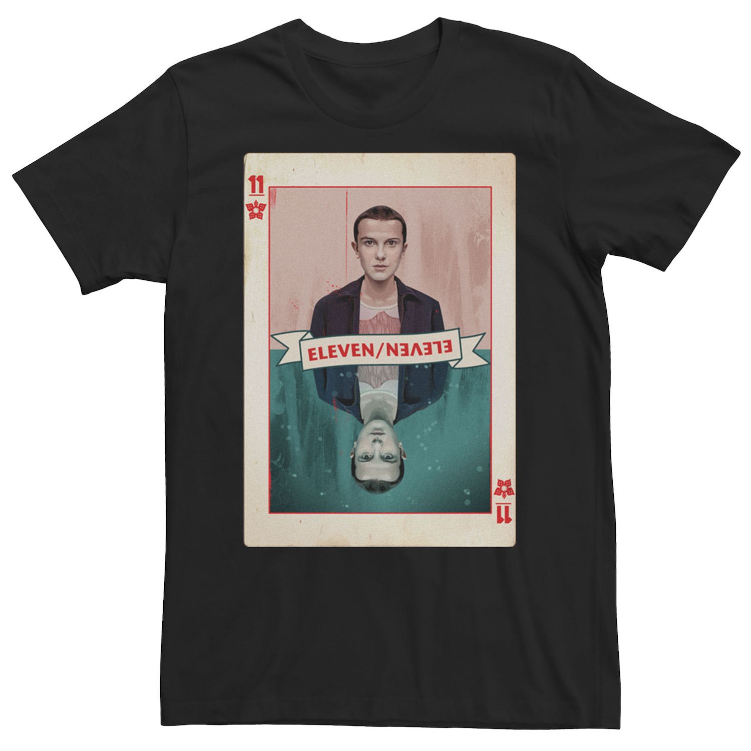 Image for Licensed Character Men's Netflix Stranger Things Eleven Portrait Playing Card Tee at Kohl's.