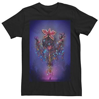 Men's Netflix Stranger Things Demogorgon Christmas Lights Tee