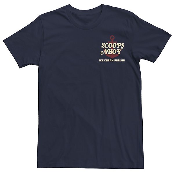 Men's Netflix Stranger Things Scoops Ahoy Ice Cream Parlor Tee