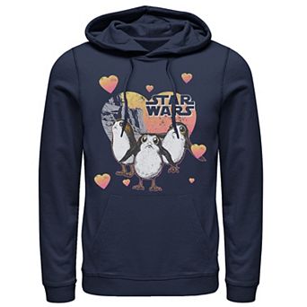 Men's Star Wars Porg Hearts Group Shot Valentine Hoodie