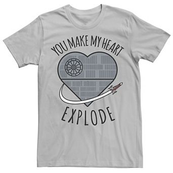 Men's Star Wars Valentine's Day "You Make My Heart Explode" Tee