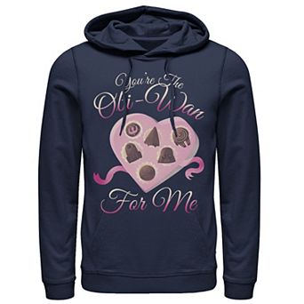 Men's Star Wars Valentine's Day "You're The Obi-Wan For Me" Heart Box Hoodie