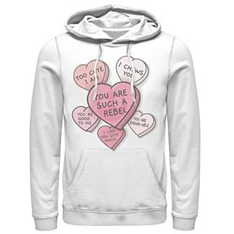 Men's Star Wars Valentine's Day Candy Heart Quotes Hoodie