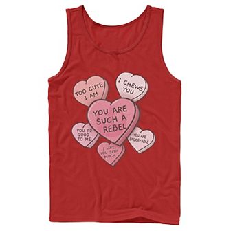 Men's Star Wars Valentine's Day Candy Heart Quotes Tank Top