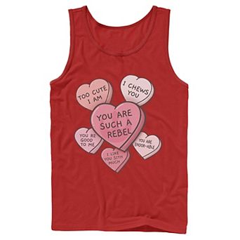 Men's Star Wars Valentine's Day Candy Heart Quotes Tank Top