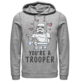Men's Star Wars "You're A Trooper" Floating Hearts Hoodie