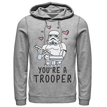 Men's Star Wars "You're A Trooper" Floating Hearts Hoodie