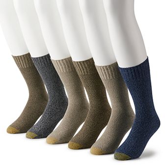 Men's GOLDTOE® 6-pack Hudson Crew Socks