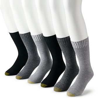 Men's GOLDTOE® 6-Pack Extended Size Hudson Crew Socks