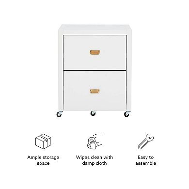 Linon Peggy Rolling File Cabinet