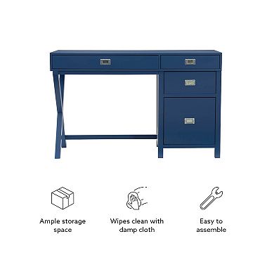 Linon Peggy Side Storage Desk