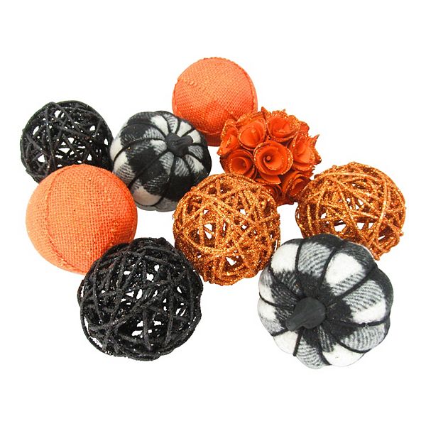 Celebrate Together™ Halloween Glitter Pumpkin Vase Filler 9piece Set