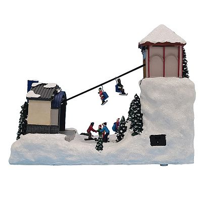 St. Nicholas Square Mr. Christmas The Village Collection shops Ski Hill -Works