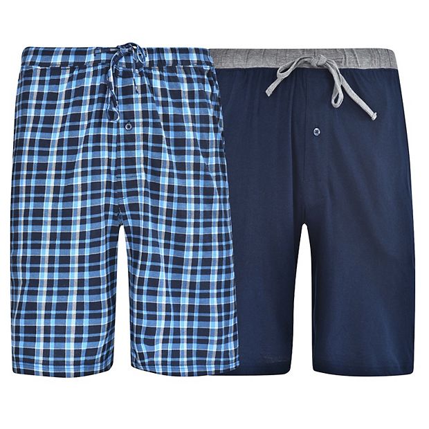 Hanes Mens 2-Pack Woven Stretch Pajama Short, Black/Black, Medium at   Men's Clothing store