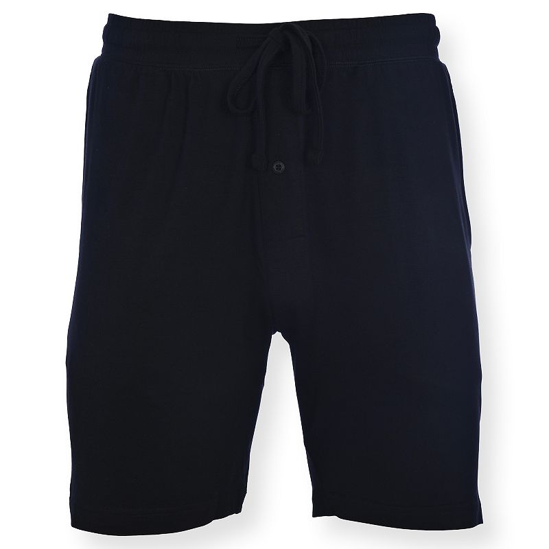 Mens Hanes Classic-Fit Modal Sleep Shorts, Size: Regular, Black
