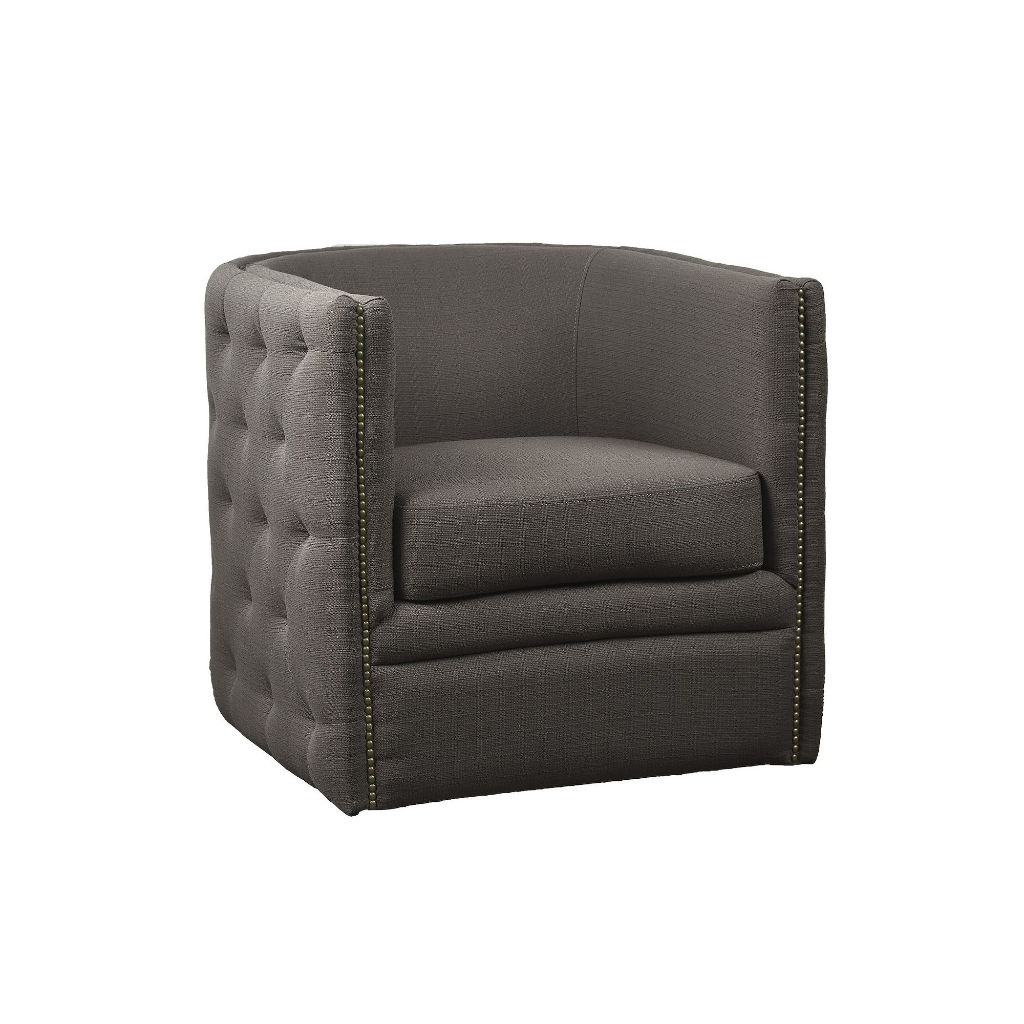 Madison Park Wilmette 360 Degree Swivel Accent Chair, Brown