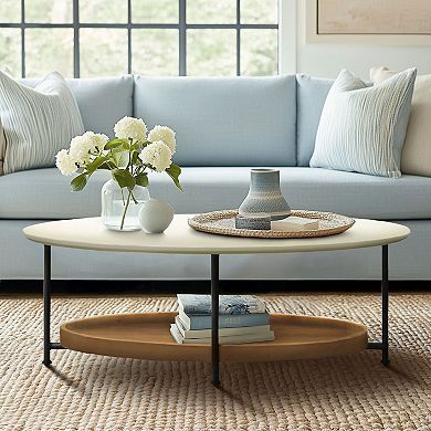 Madison Park Beauchamp 2-Tier Oval Coffee Table