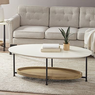 Madison Park Beauchamp 2-Tier Oval Coffee Table