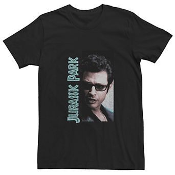 Men's Jurassic Park Ian Malcolm Side Shocked Sunglasses Stare Tee