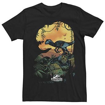 Men's Jurassic World Raptor T-Rex Silhouette Tee