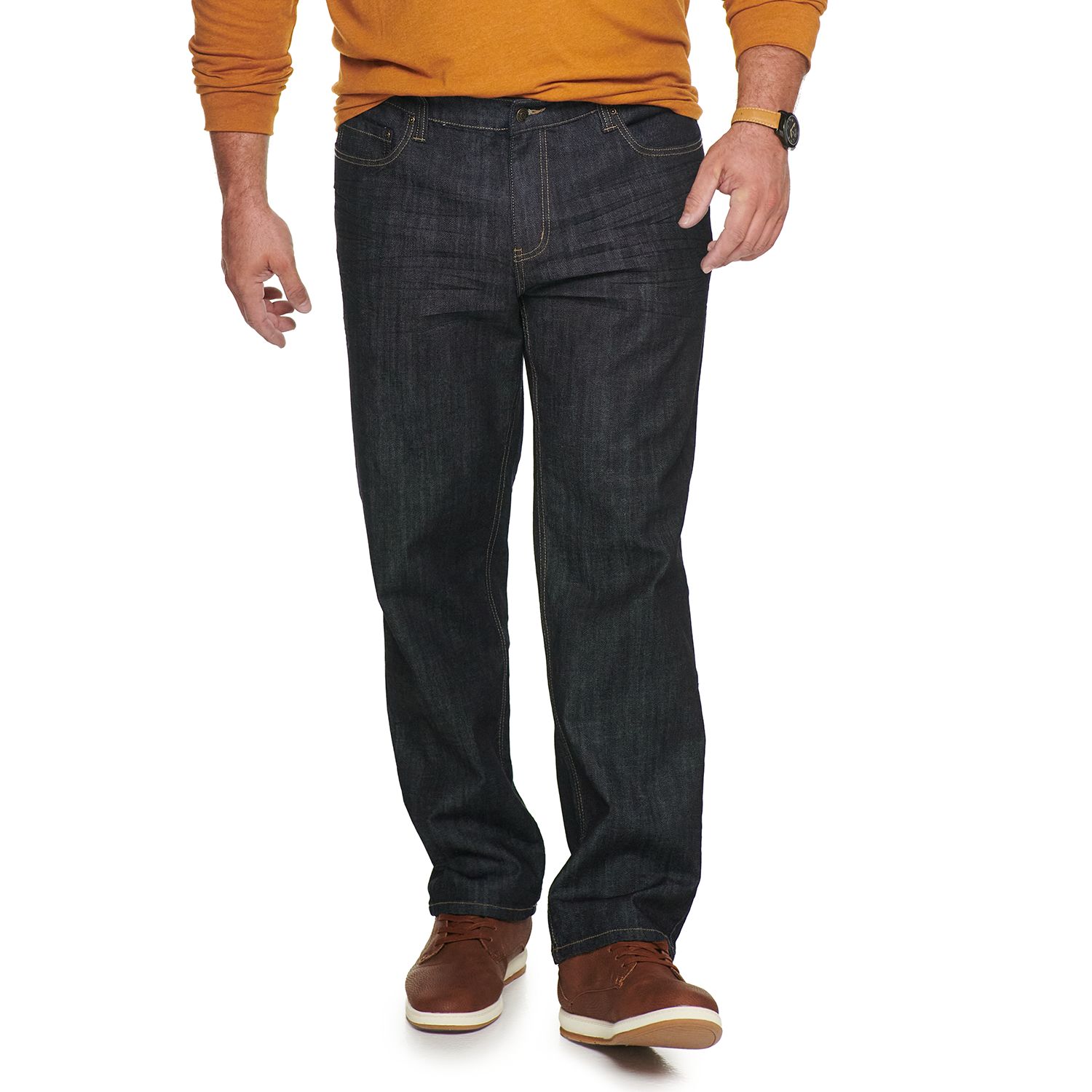 Мужские джинсы Big & Tall Sonoma Goods For Life® Relaxed-Fit, цвет: Dark Rinse — фото 1