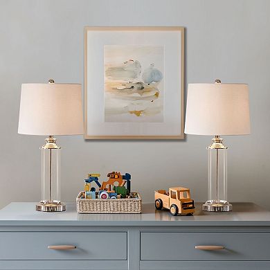 510 Design Clarity Glass Cylinder Table Lamp 2-piece Set