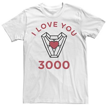 Men's Marvel Iron Man I Love You 3000 Arc Reactor Tee